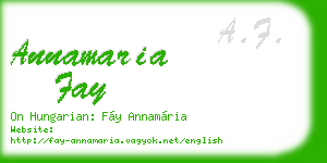 annamaria fay business card